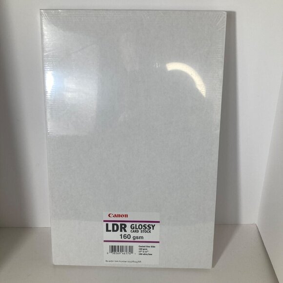 Canon LDR Glossy Card Stock 160 gsm 100 sheets Coated One Side 17 x 11